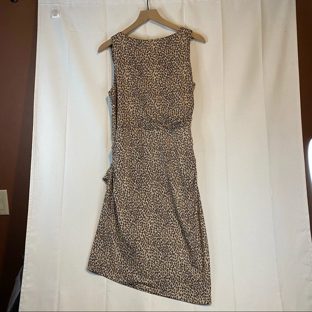 BETSEY JOHNSON Women’s Size 12 Dress Animal Leopard Stretch Sleeveless Lined - Picture 8 of 13